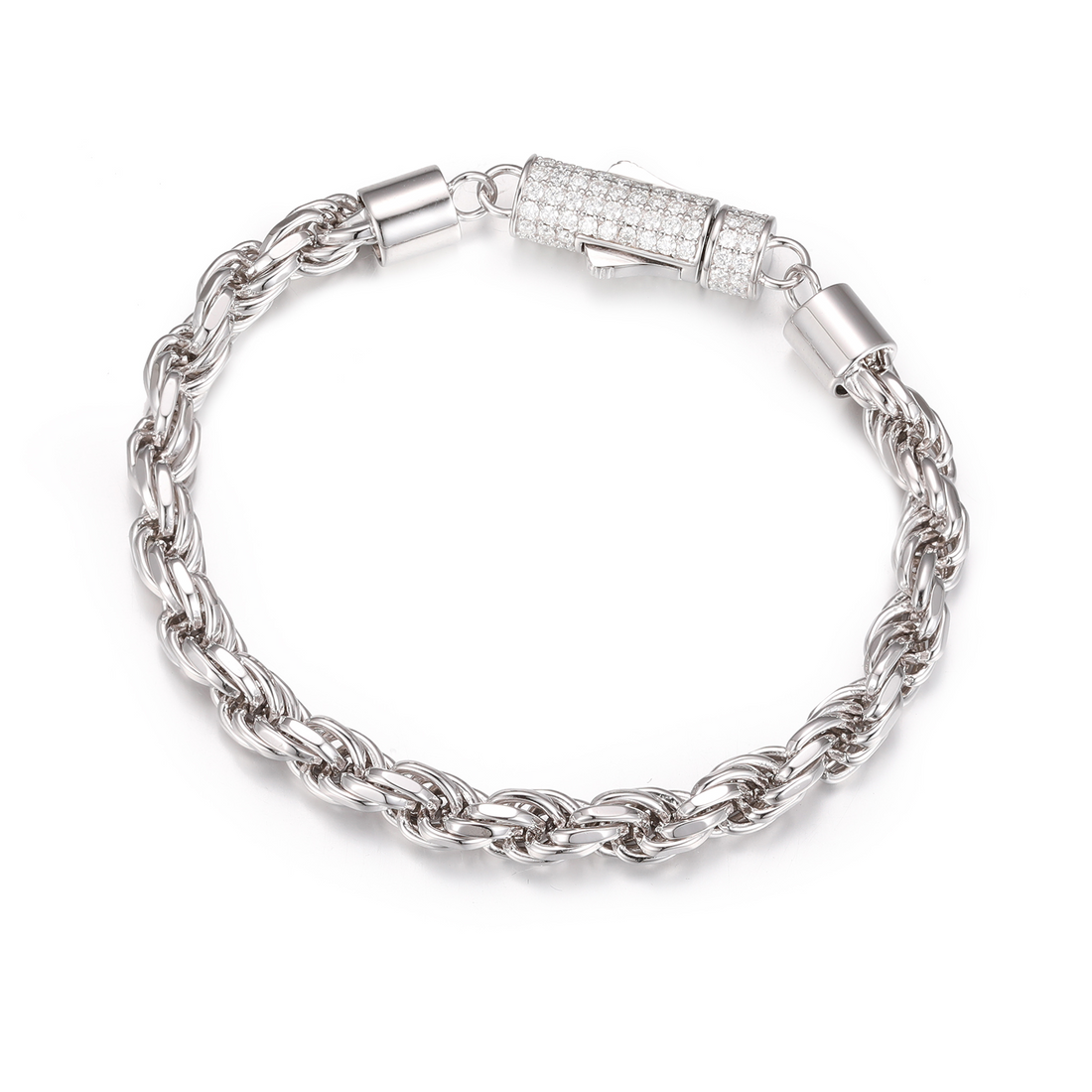 Rope Moissanite 6mm Bracelet