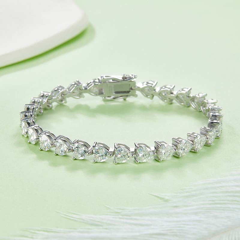 Hearts Moissanite Bracelet