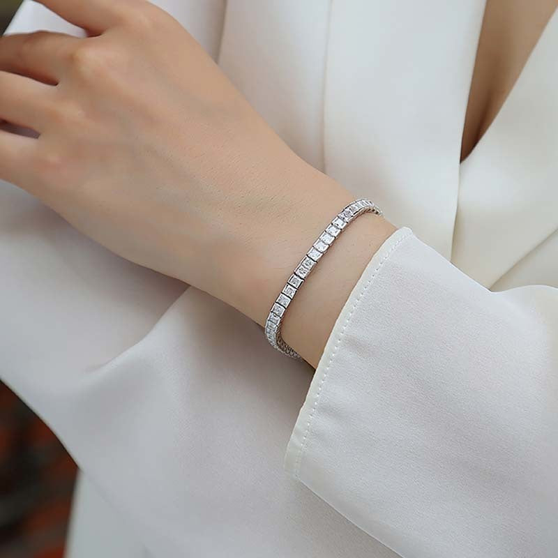 Princess Moissanite Bracelet