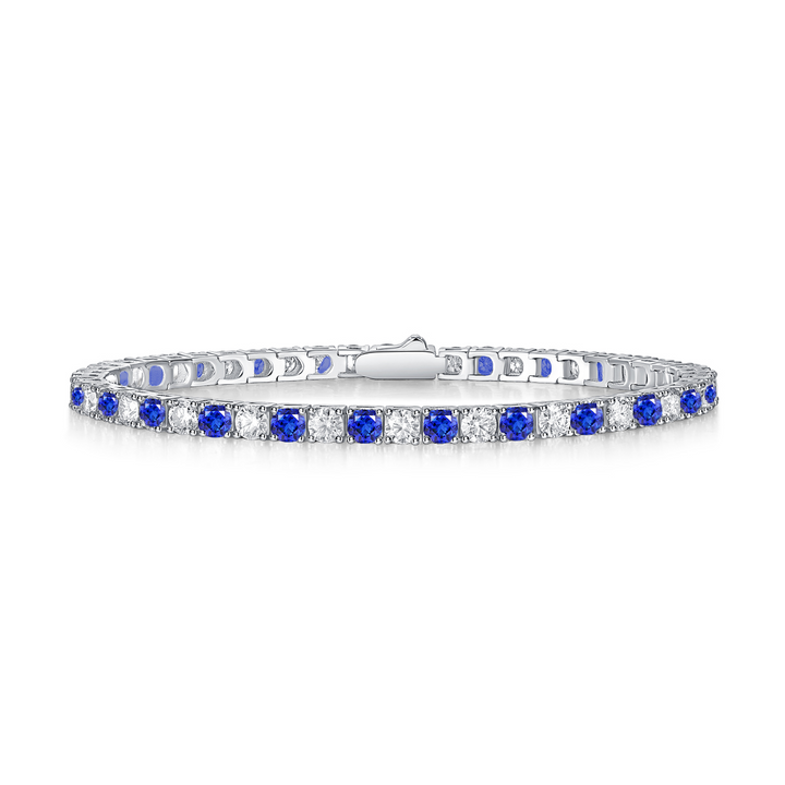 Orus Blue Moissanite Tennis Bracelet