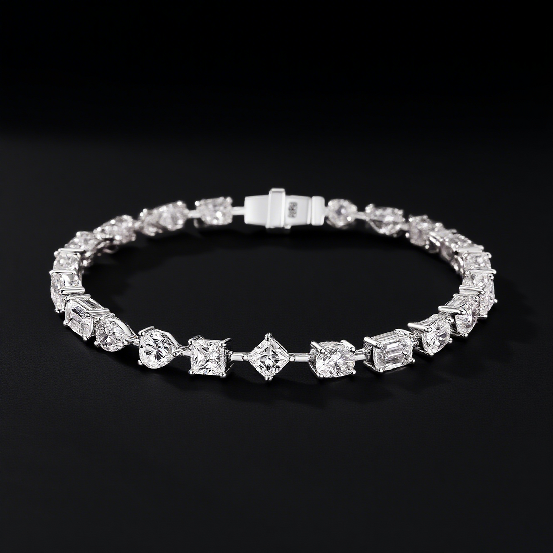 Mini Cut Moissanite Bracelet
