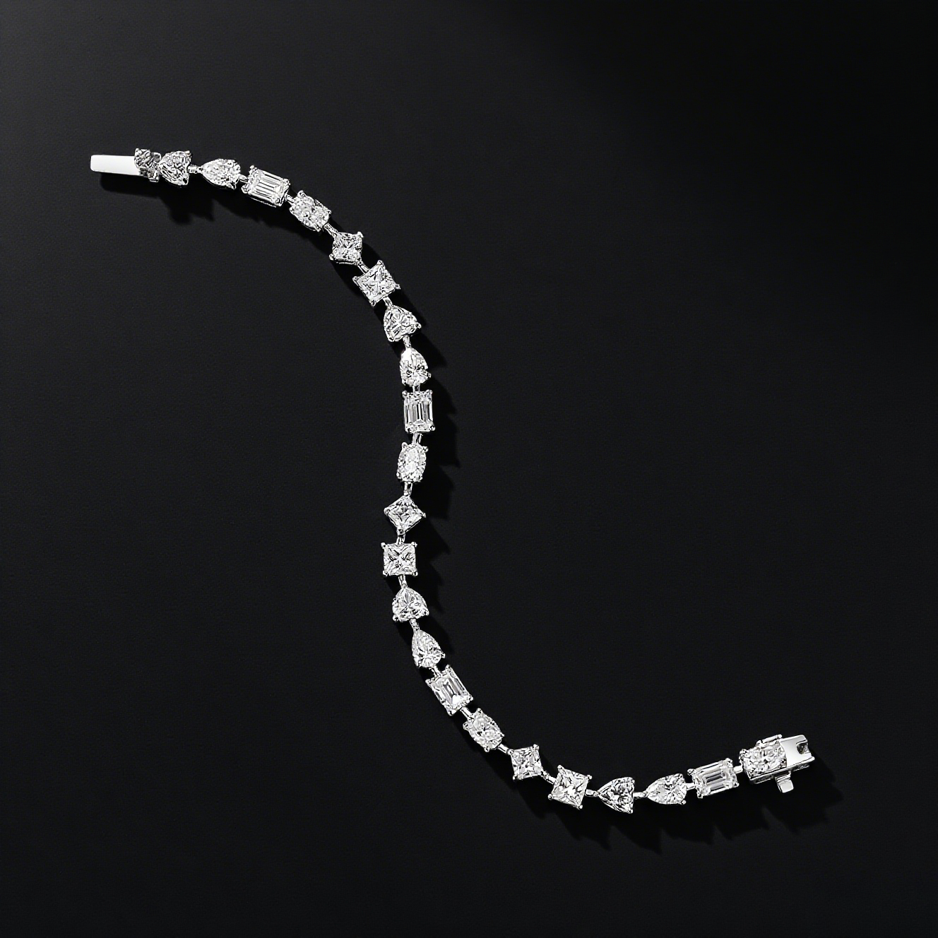 Mini Cut Moissanite Bracelet