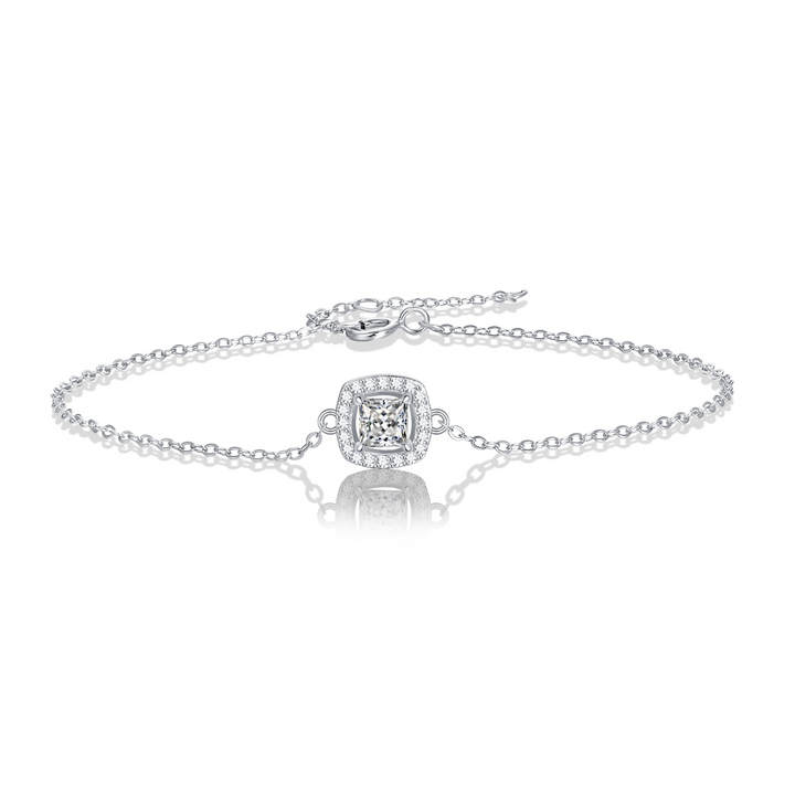 Halo Moissanite Bracelet