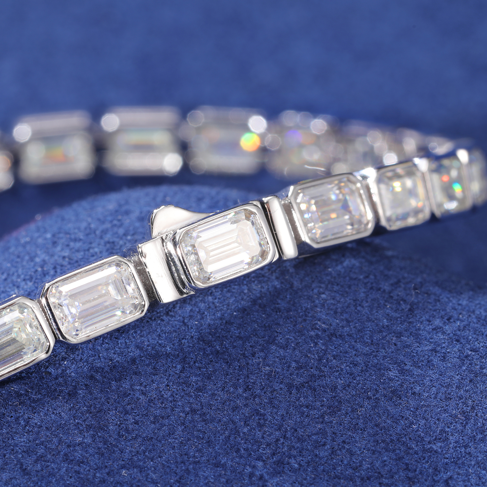 Emerald Cut Moissanite Bracelet