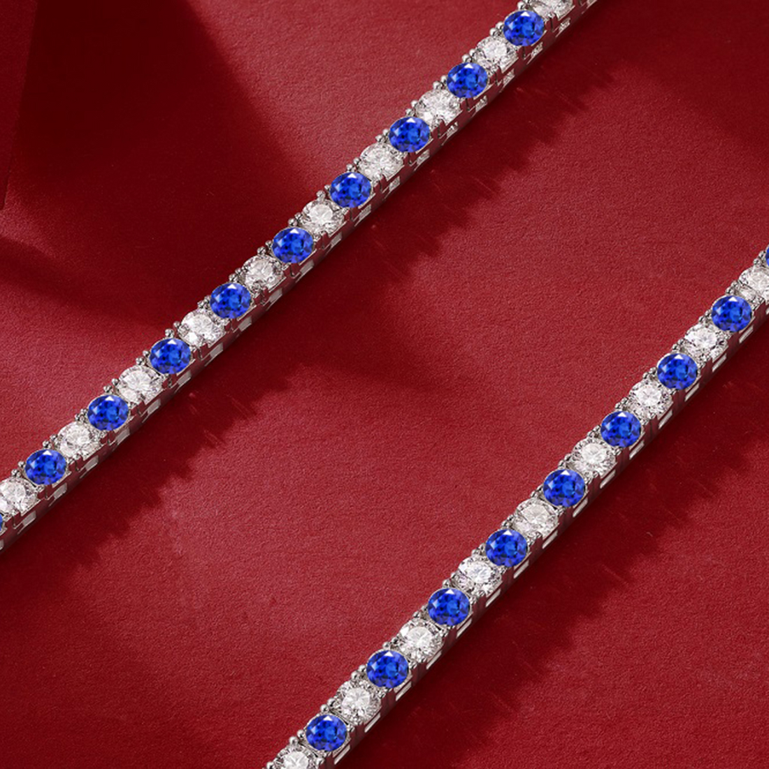Orus Blue Moissanite Tennis Bracelet