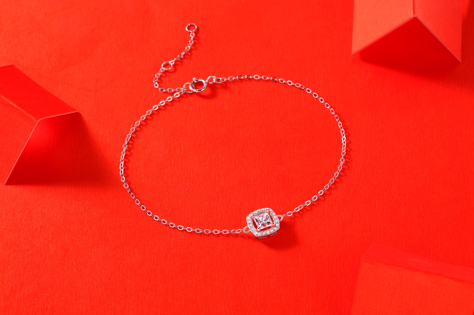 Halo Moissanite Bracelet