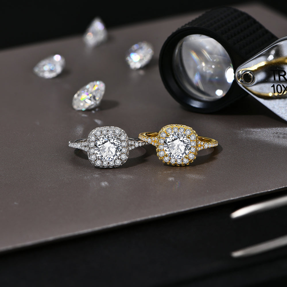 Round Cut Moissanite Ring 1.2CT