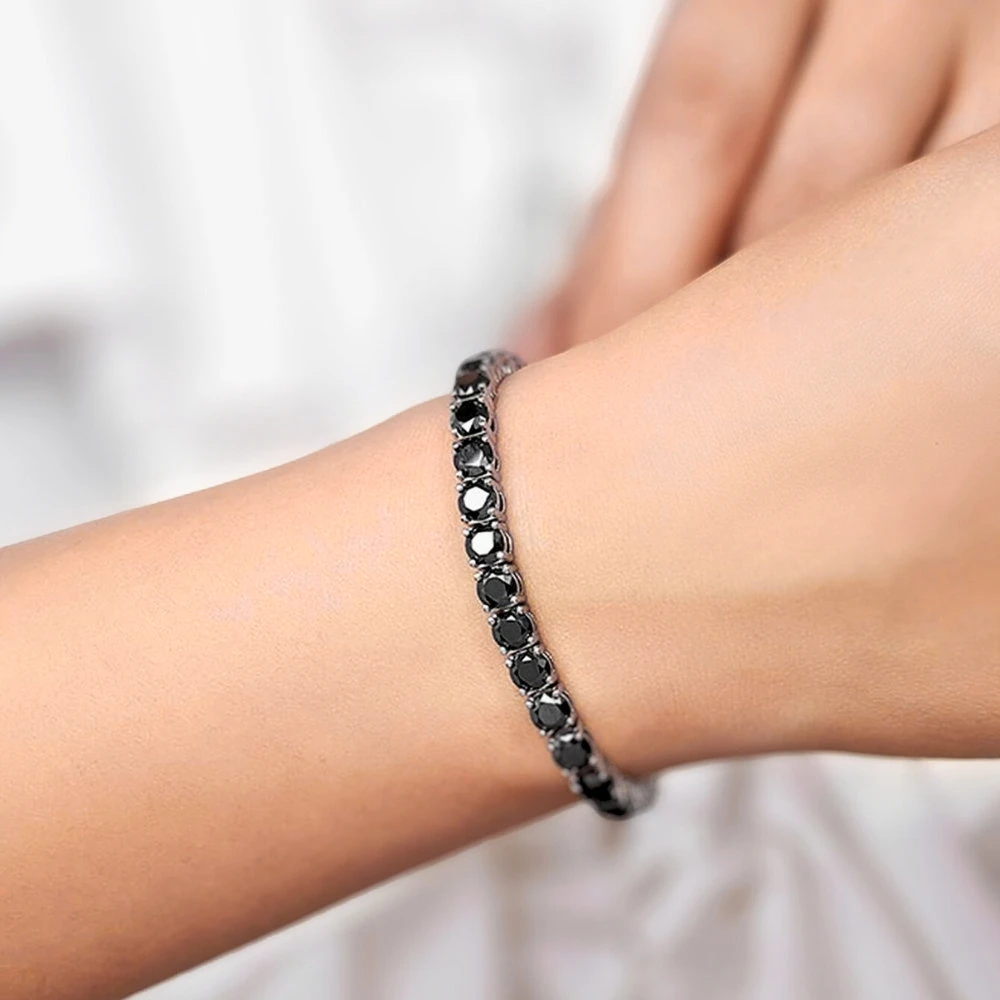 Atlas Black Moissanite Tennis Bracelet