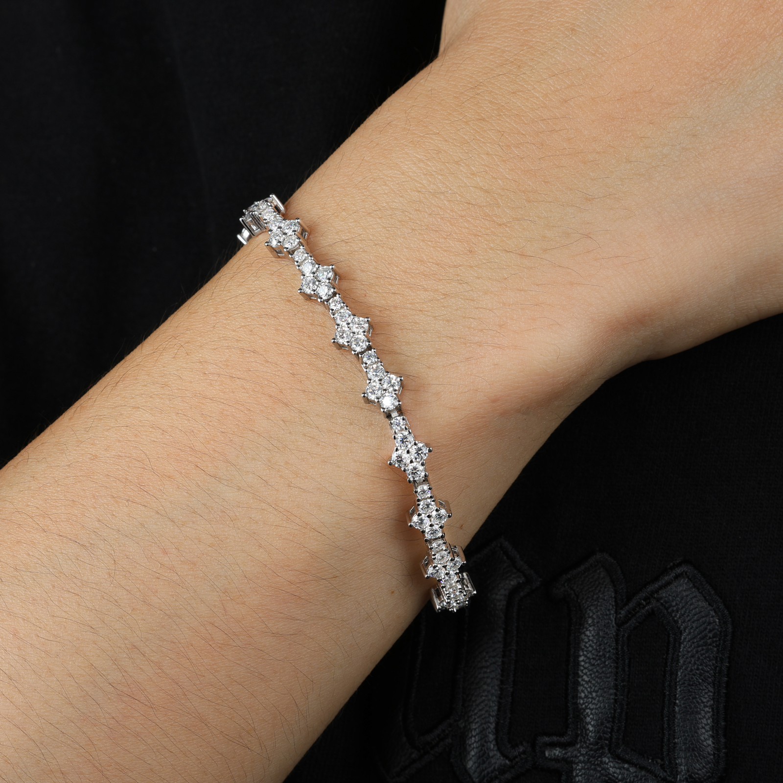 Cross Moissanite Bracelet