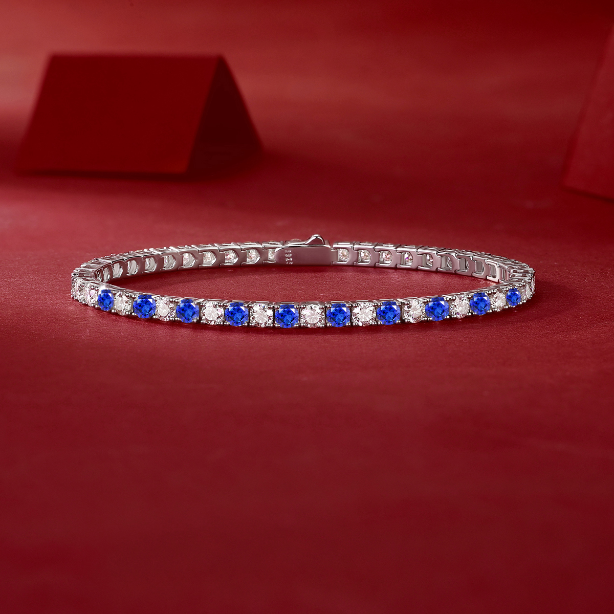 Orus Blue Moissanite Tennis Bracelet