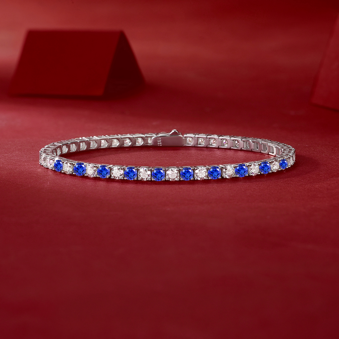 Orus Blue Moissanite Tennis Bracelet
