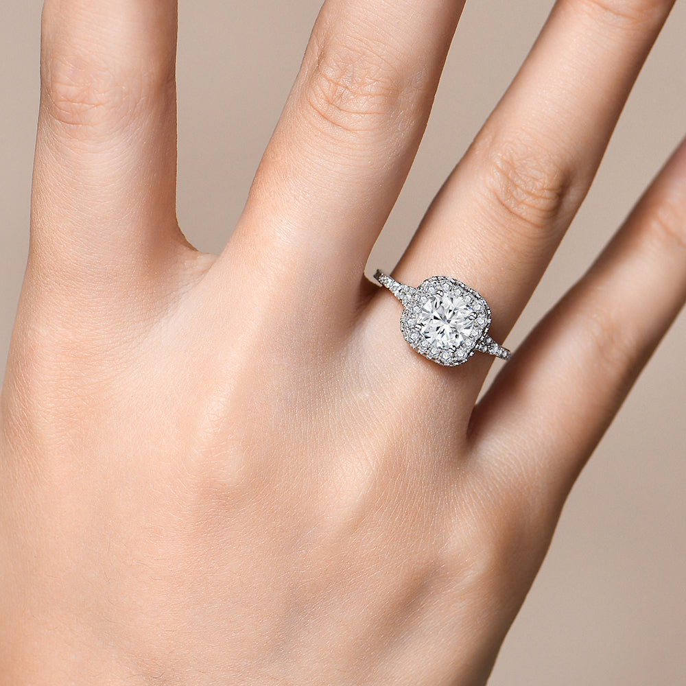 Round Cut Moissanite Ring 1.2CT