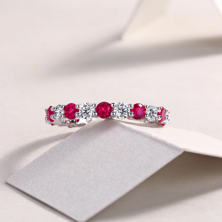 Amaris Ruby Moissanite Ring