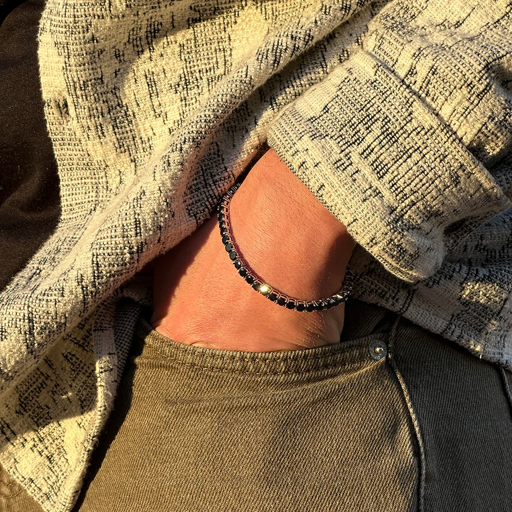 Atlas Black Moissanite Tennis Bracelet