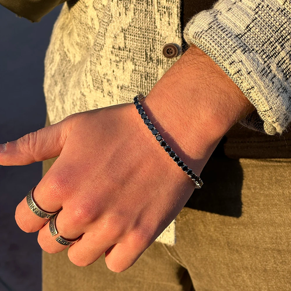 Atlas Black Moissanite Tennis Bracelet