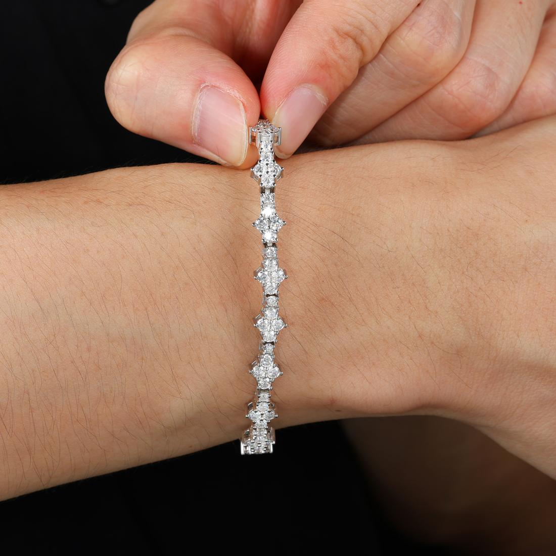Cross Moissanite Bracelet
