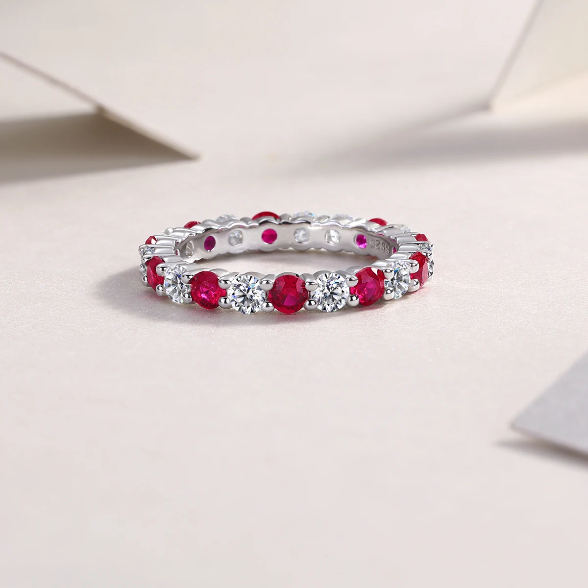 Amaris Ruby Moissanite Ring