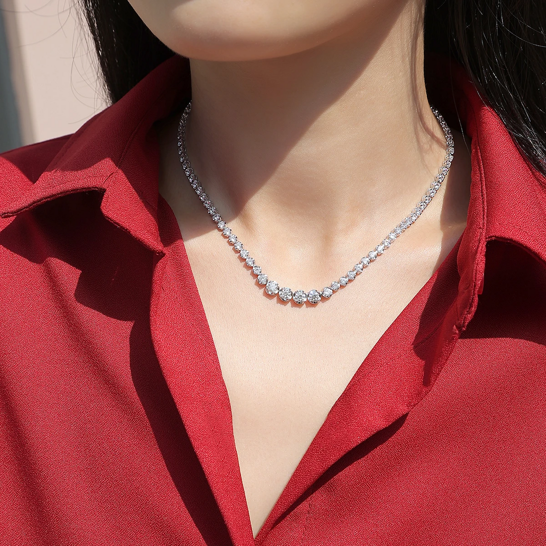 1.2CT Moissanite Tennis Necklace
