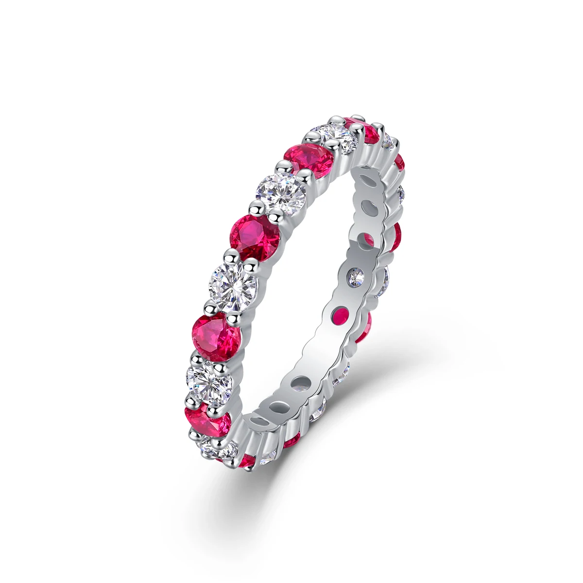 Amaris Ruby Moissanite Ring