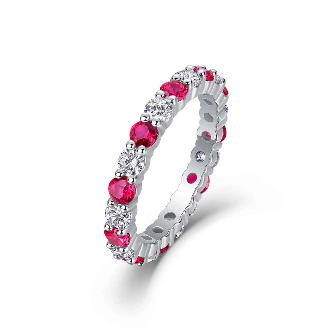 Amaris Ruby Moissanite Ring