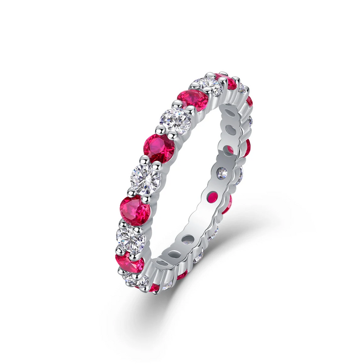Amaris Ruby Moissanite Ring