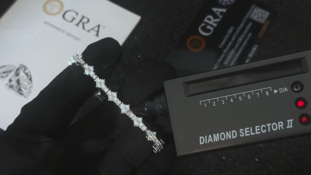 Cross Moissanite Bracelet